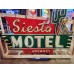 New Siesta Motel Painted Neon Sign -  8 1/2 FT Wide  x 72 inches High