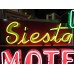 New Siesta Motel Painted Neon Sign -  8 1/2 FT Wide  x 72 inches High