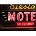 New "Siesta Motel" Painted Neon Sign -  8 1/2 FT Wide  x 72 inches High