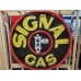 Original Signal Gas Porcelain Neon Animated Sign 72" Diameter
