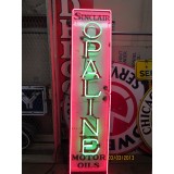 New Sinclair Opaline Motor Oil Vertical Porcelain Neon Sign 60"H x 15"W