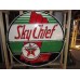 New Texaco Skychief Painted Neon Sign 60" Diameter