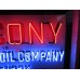 Original Socony Standard Oil Company Porcelain Neon Sign 56"W x 32"H