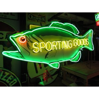 New "Sporting Goods" Double-Sided Porcelain Neon 9 FT Wide x 43 IN H