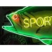 New "Sporting Goods" Double-Sided Porcelain Neon 9 FT Wide x 43 IN H