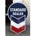 Original Standard Dealer / Chevron Porcelain Sign with Neon 48 IN W x 72 IN H