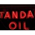 Original Standard Oil Porcelain Sign with Neon & Bullnose Ends 9 FT W x 42 IN H