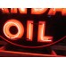 Original Standard Oil Porcelain Sign with Neon & Bullnose Ends 9 FT W x 42 IN H