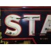 Original Standard Oil Porcelain Sign with Neon & Bullnose Ends 9 FT W x 42 IN H