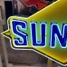 New Sunoco Porcelain Sign with Neon & Flashing Arrow 7 FT W x 5 FT H