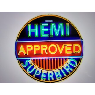 New Hemi Approved Superbird Porcelain Neon Sign 36 Inch Diameter / Free Delivery