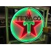 Original Texaco Porcelain Sign with Animated Neon 72 Diameter