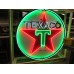 Original Texaco Porcelain Sign with Animated Neon 72 Diameter