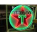 Original Texaco Porcelain Sign with Animated Neon 72 Diameter