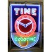 New Time Gasoline Porcelain Neon Sign 40"W x 72"H