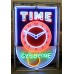 New Time Gasoline Porcelain Neon Sign 40"W x 72"H