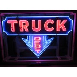 New Truck Dept Painted Metal Neon Sign 96"W x 77"H