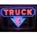 New Truck Dept Painted Metal Neon Sign 96"W x 77"H