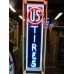 New US Tires Porcelain Neon Sign 18"W x 60"H