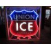 New The Union ICE Company Double-Sided Porcelain Neon Sign 48 IN