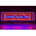 Original United States Tires Porcelain Sign w/Neon 72 IN W x 18 IN H