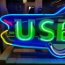 New Used Cars Painted Neon Sign 8 FT Wide x 38" High