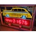 New Vintage TAXI Double-Sided Painted Neon Sign 72"W x 42"H