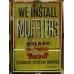 Original Walker Muffler Painted Tin Sign with Neon 42"W x 58"H