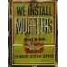 Original Walker Mufflers Painted Neon Sign 42 IN W x 58 IN H 