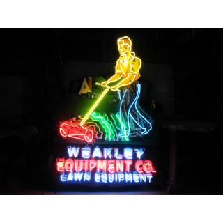 New Weakley Equipment Animated Painted Neon Sign 52"W x 72"H