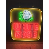 Original White Rose Original Porcelain Neon Sign 6FT x 6FT