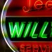 New Jeep Willy's Service Porcelain Neon Sign - 48" Diameter