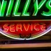 New Jeep Willy's Service Porcelain Neon Sign - 48" Diameter