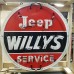 New Steel "Jeep Willy's Service" Porcelain Neon Sign - 48" Diameter