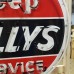 New Steel "Jeep Willy's Service" Porcelain Neon Sign - 48" Diameter