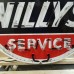 New Steel "Jeep Willy's Service" Porcelain Neon Sign - 48" Diameter