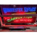 New Winchester Rifles Porcelain Sign w/Neon 60 IN W x 32 IN H