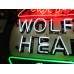 New "Ask for Wolf's Head Oil" Porcelain Neon Sign - 36" Diameter